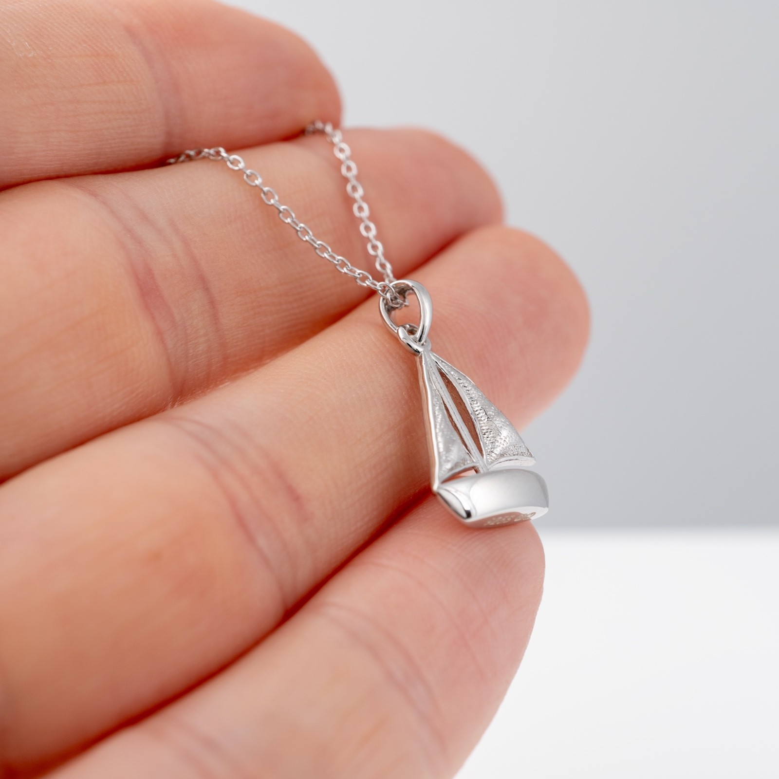 Ocean Jewellery Sail Boat Necklace Sterling Silver Sailing Boat Pendant Gift