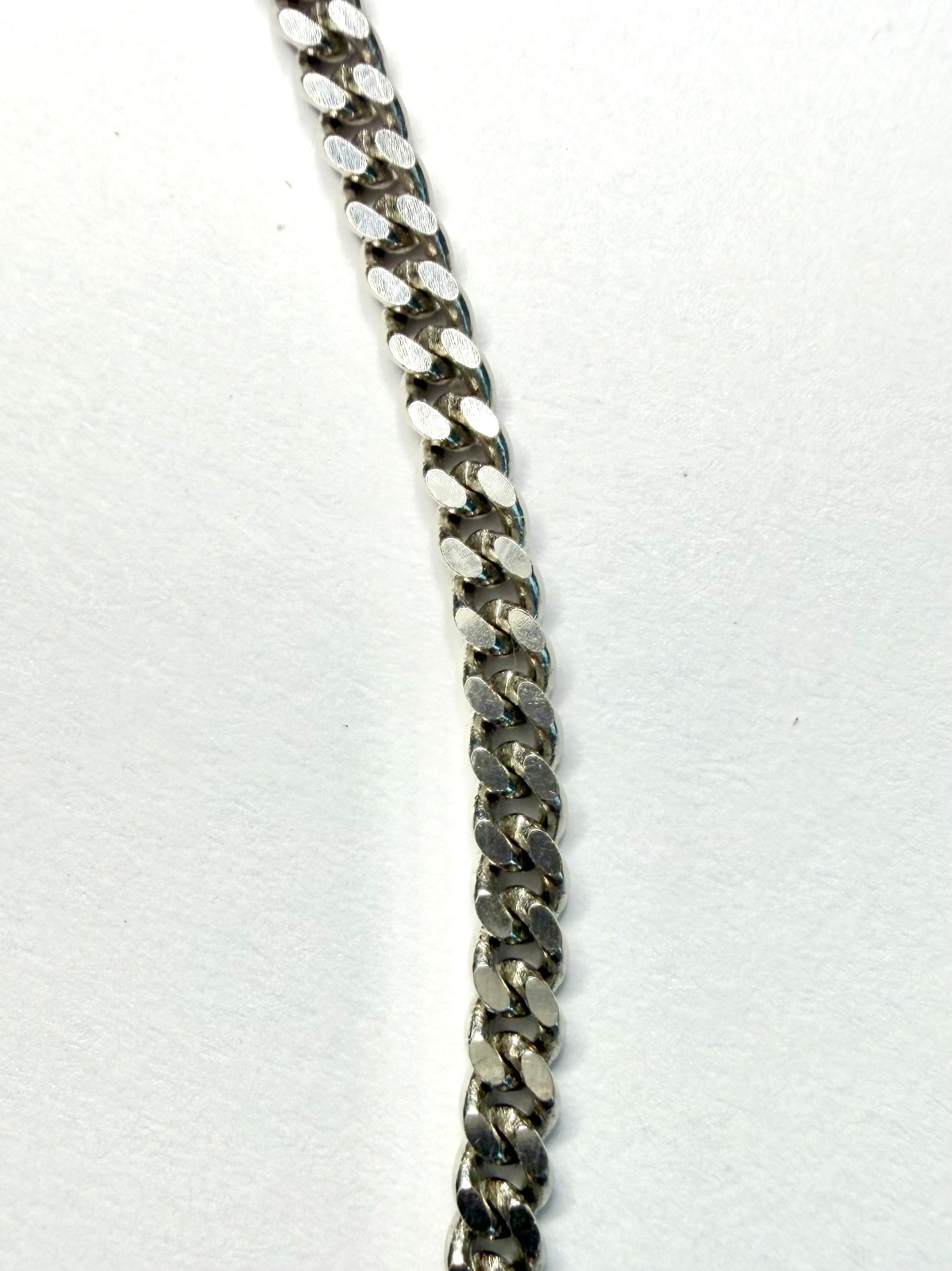 Solid Platinum Curb Link Chain Necklace 14.5″ 2.1mm 7.47g PT850 Mint Condition