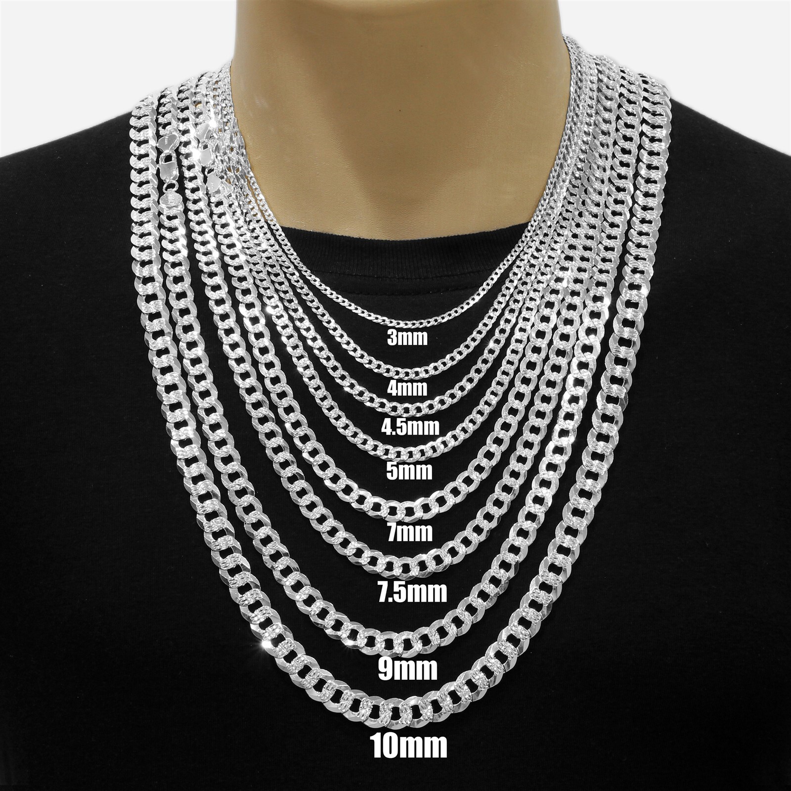 Guaranteed 925 Sterling Silver Miami Cuban Chain Necklace Men’s Jewelry