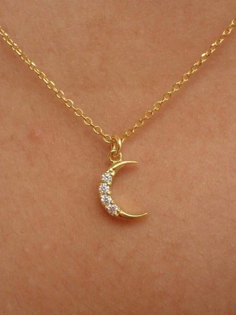 Lab Grown Diamond 0.50cts Pretty Moon Fancy Pendant In 14k Yellow Gold Plated