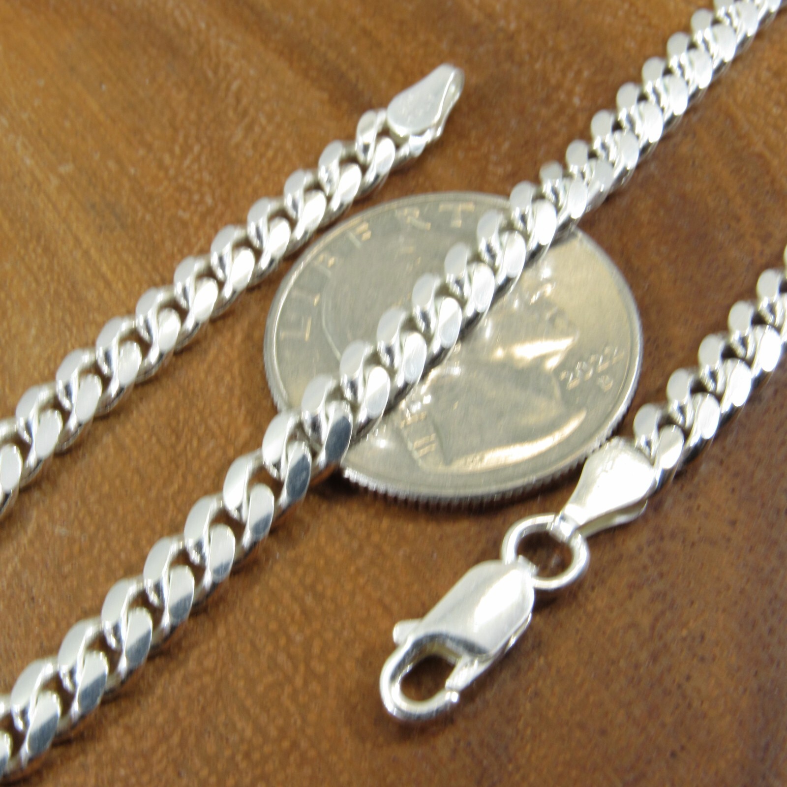 Real Solid Genuine 925 Sterling Silver Men’s Italian MIAMI CUBAN Hip Hop Chain