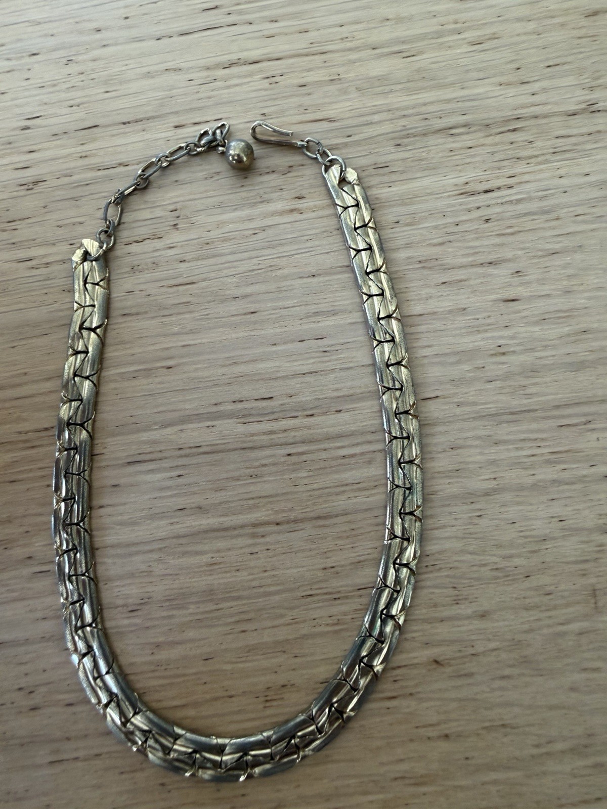 Trifari Silver Tone Chain Necklace Hook Closure Signed No Stone Metal Jewelry