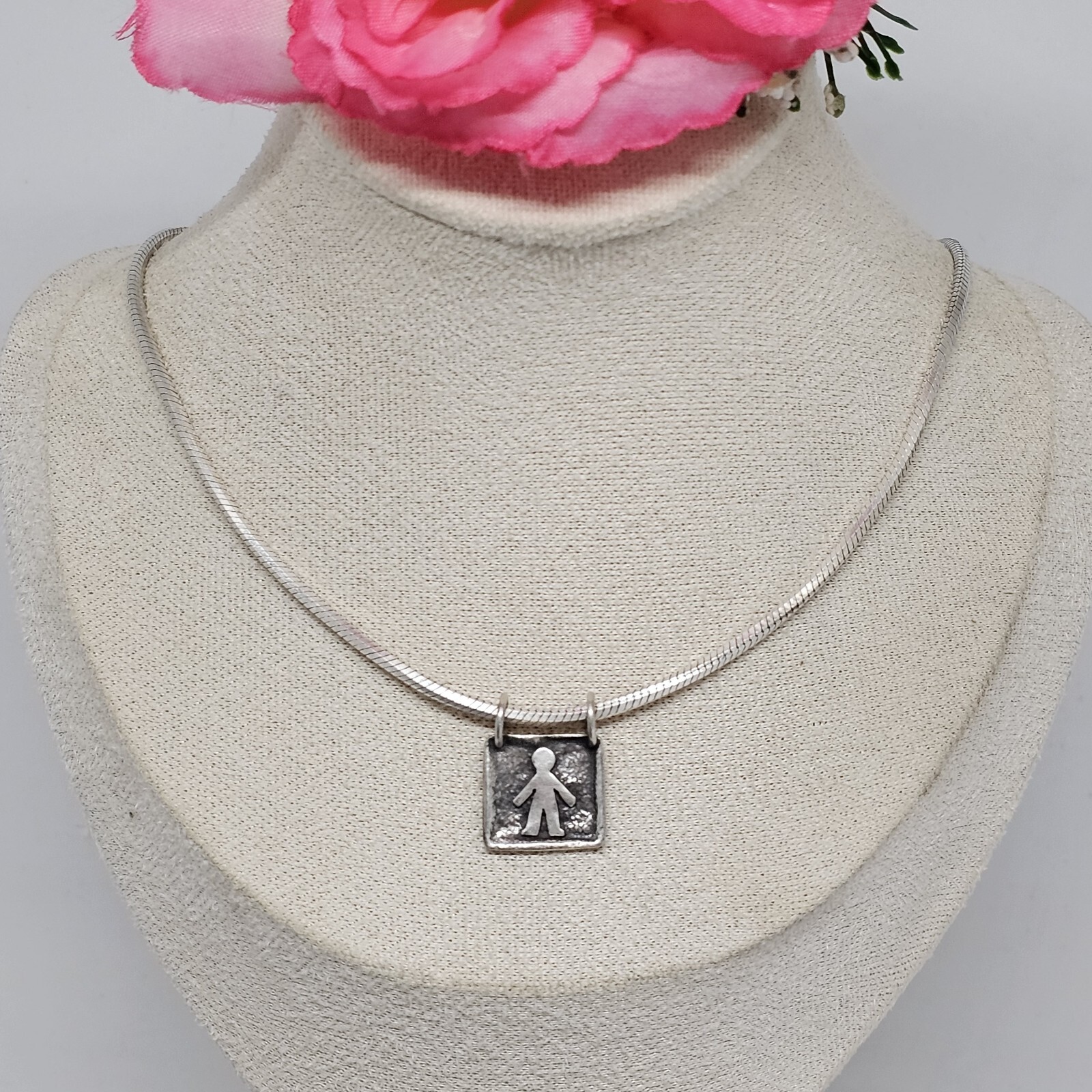 Silpada 925 Sterling Silver Choker Necklace Boy Child Charm