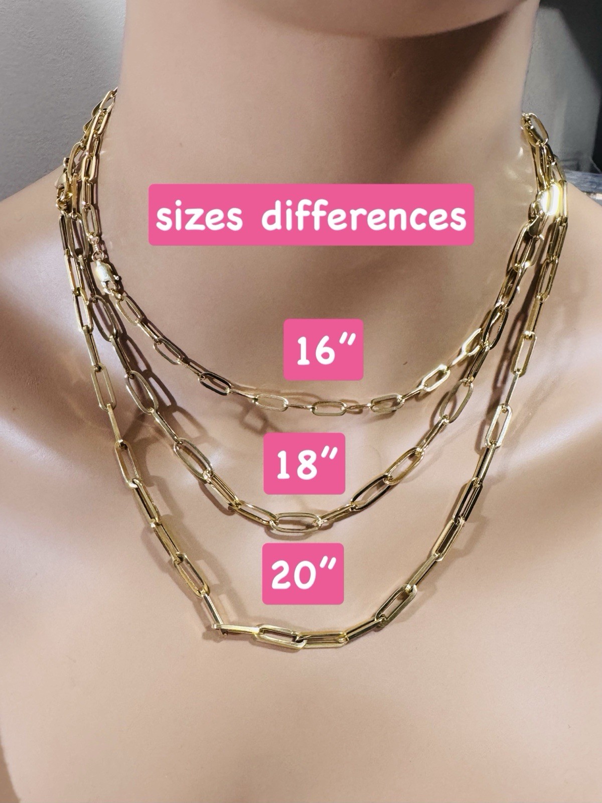18K 750 Genuine Saudi UAE Real Fine Gold Queen Set Necklace 20” Inch 14.9g 4.5mm