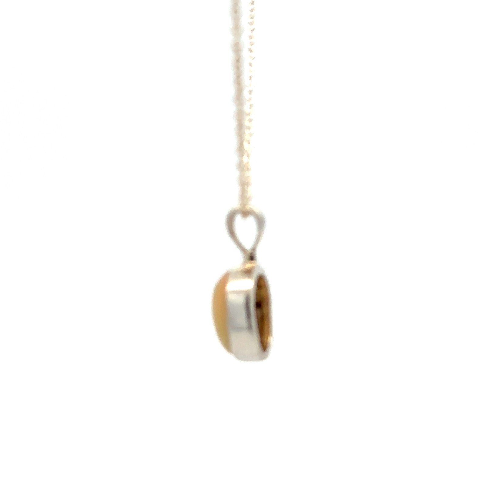 Sterling Silver Ethiopian Opal Necklace (1/4 x 1/2 Inch) With 16+2 Inch Chain