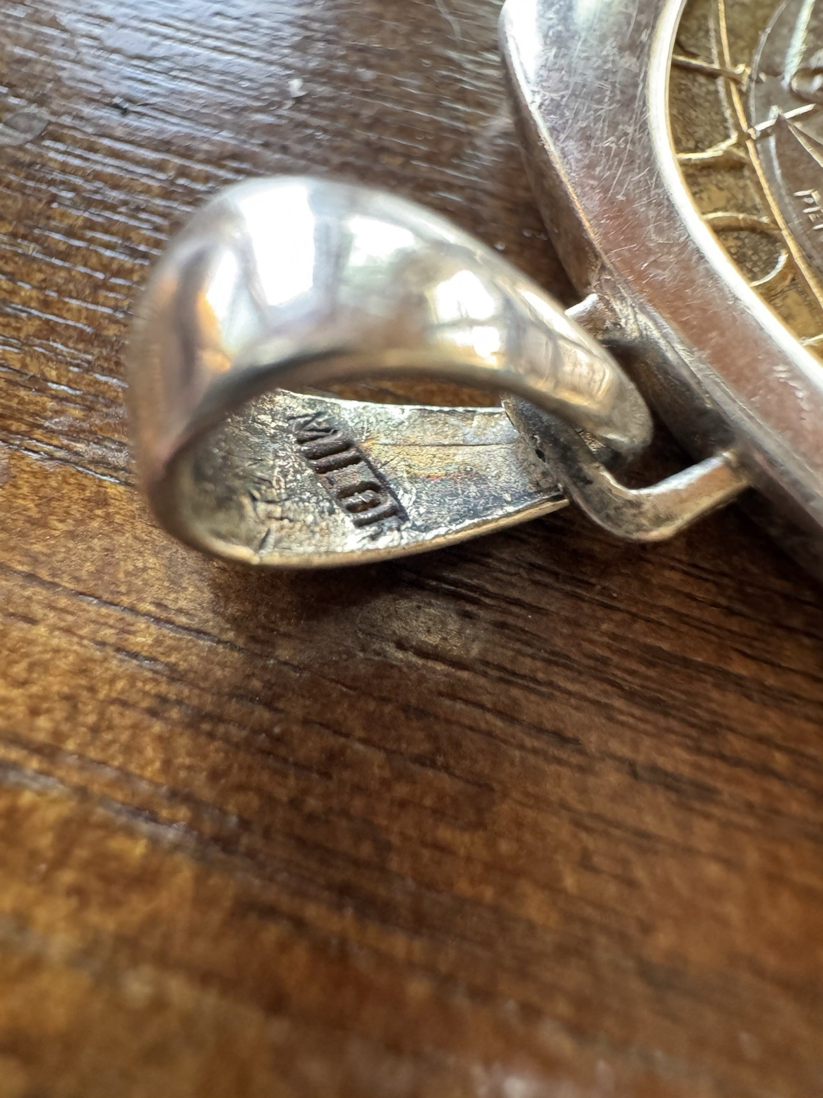 Milor Vintage Sterling Silver Bezel Republica Italiana Coin Pendant