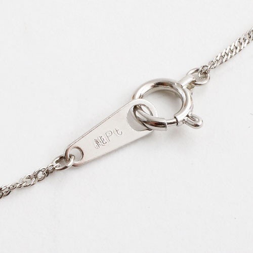 Pt999 Solid Platinum 0.9mm Singapore Chain Necklace 17.75″ Japan Mint HallMark