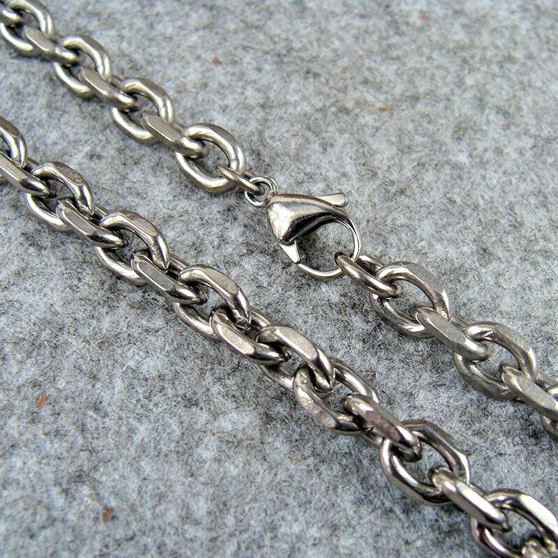 Titanium O Shaped Chain Anti-allergy Necklace, Width – 7mm, Length – 25.59″ Gift