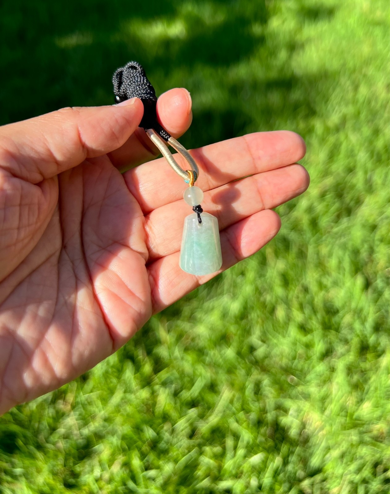 Icy Green 100% Natural Grade A Jadeite Jade Pendant H229 1