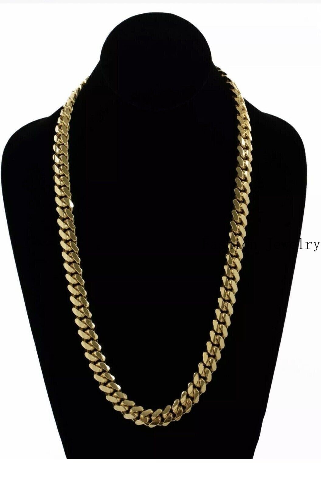 10K Solid Yellow Gold 10mm Miami Cuban Curb Chain 24″ Heavy Necklace Box Clasp