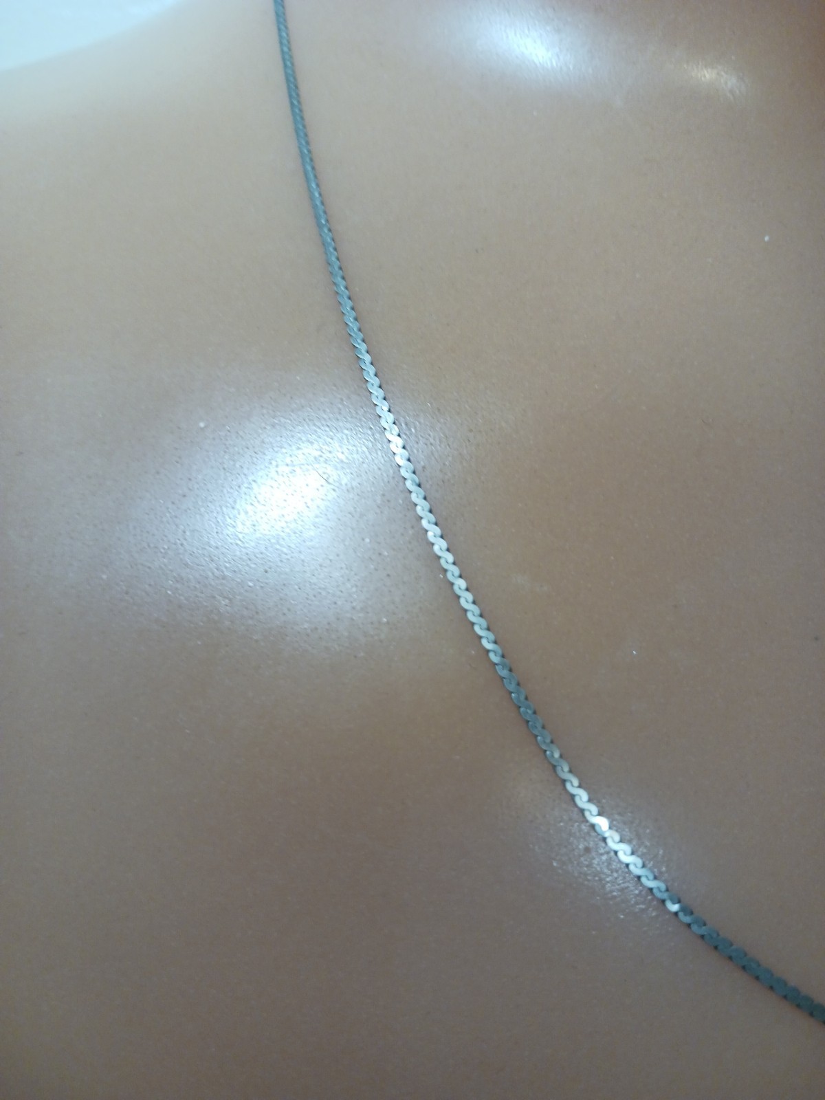 1.2mm 925 Sterling Silver 24″ Flat Chain Italy Necklace