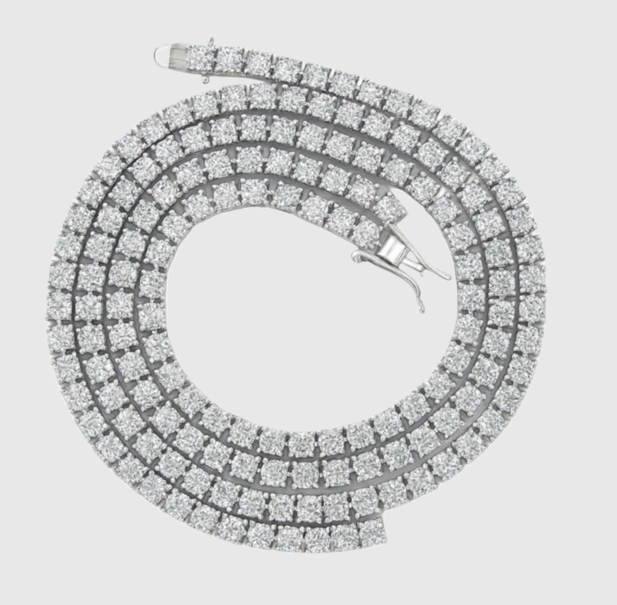 VVS1 Moissanite Tennis Chain .5 CT (5MM) 20 Inch Silver | GRA Certified