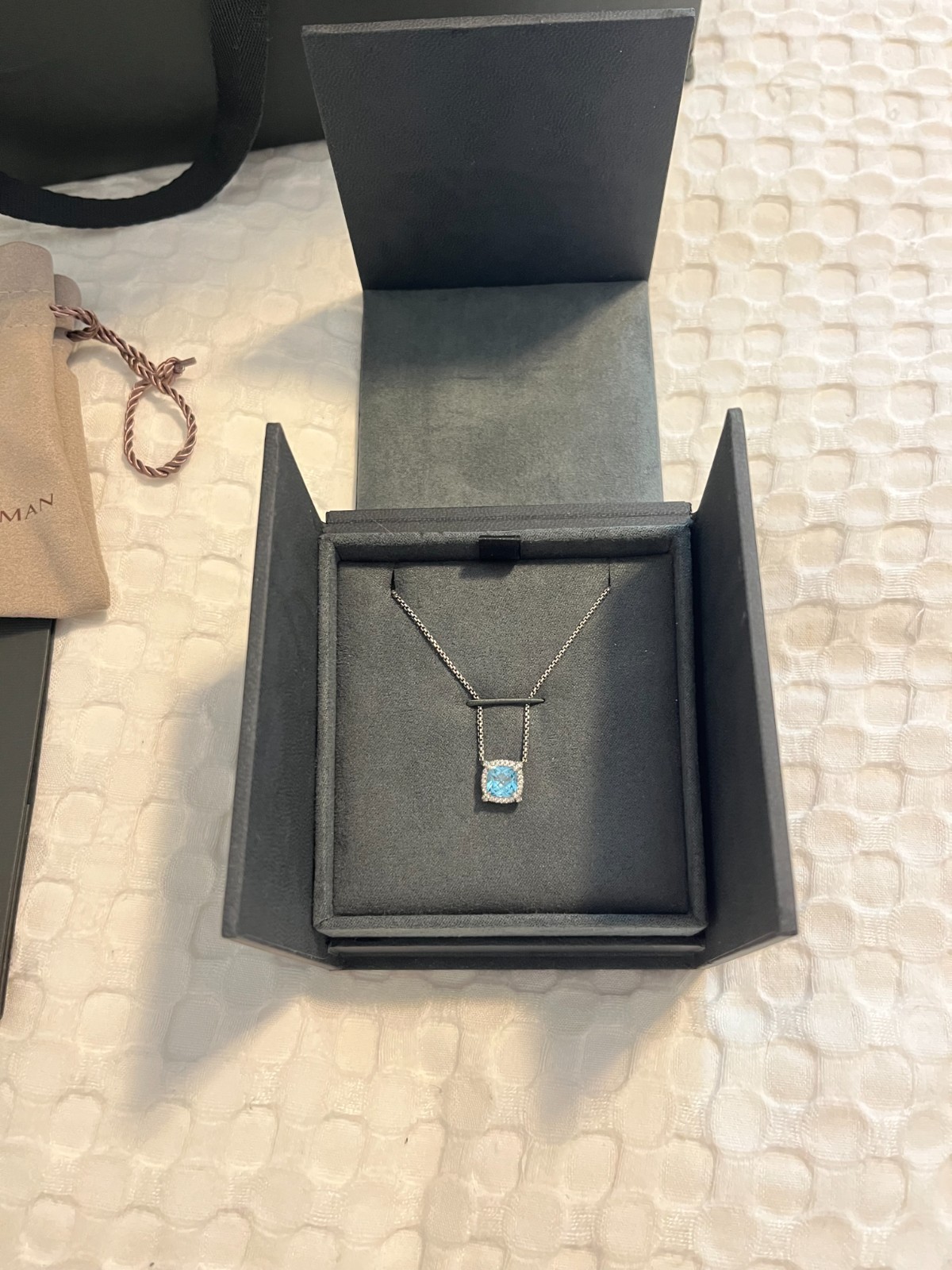 David Yurman Petite Chatelaine® Pavé Bezel Pendant Necklace