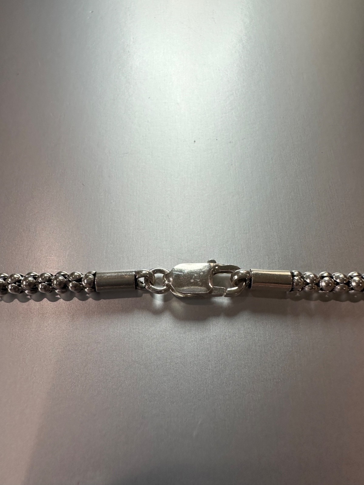 Silpada 925 sterling silver popcorn chain with button pearl pendant