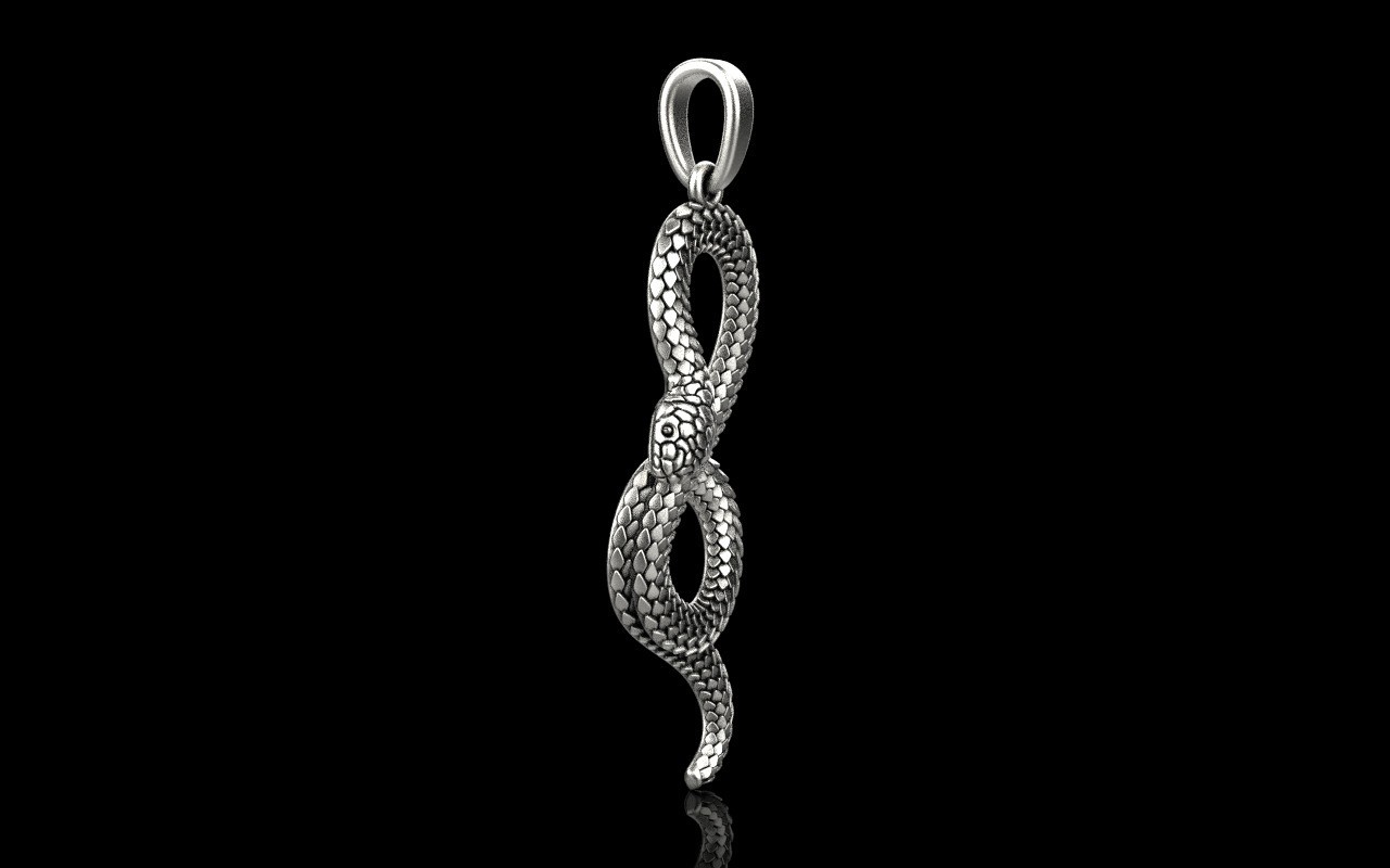 14k gold plated snack pendant solid 925 silver valentine day gift for her & him