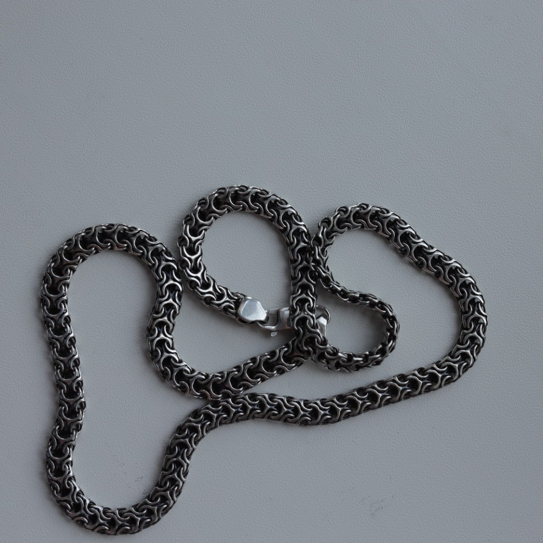 Solid 925 Sterling Silver Chain Necklace 65cm 25.6″ Heavy Mens 49.39g Jewelry