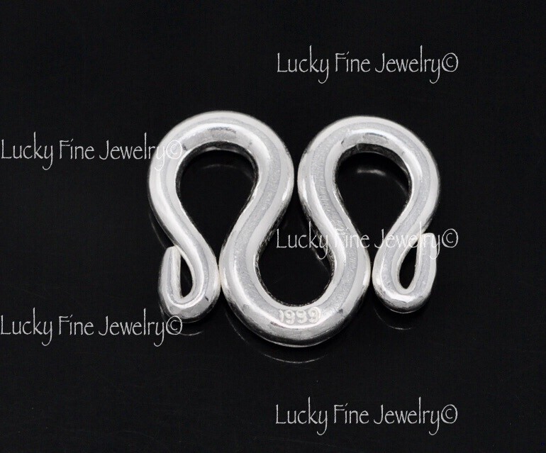 999 FINE silver Handmade M clasp Lock
