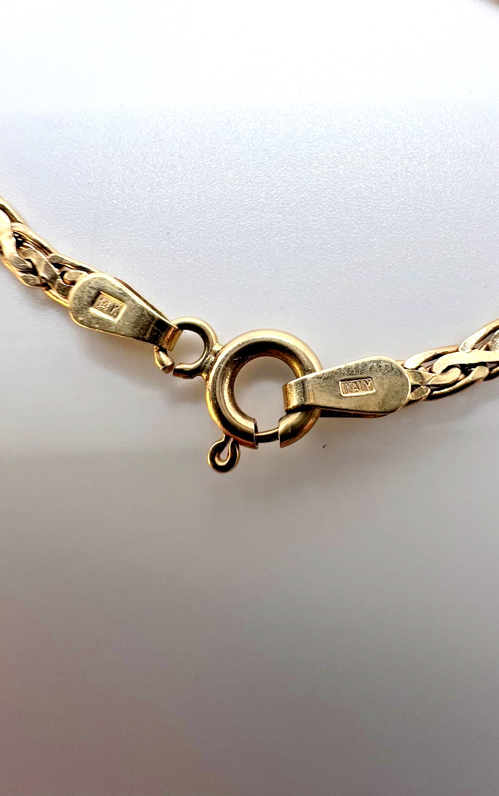 14k Solid Gold Wheat Chain 21in. 8.75g.