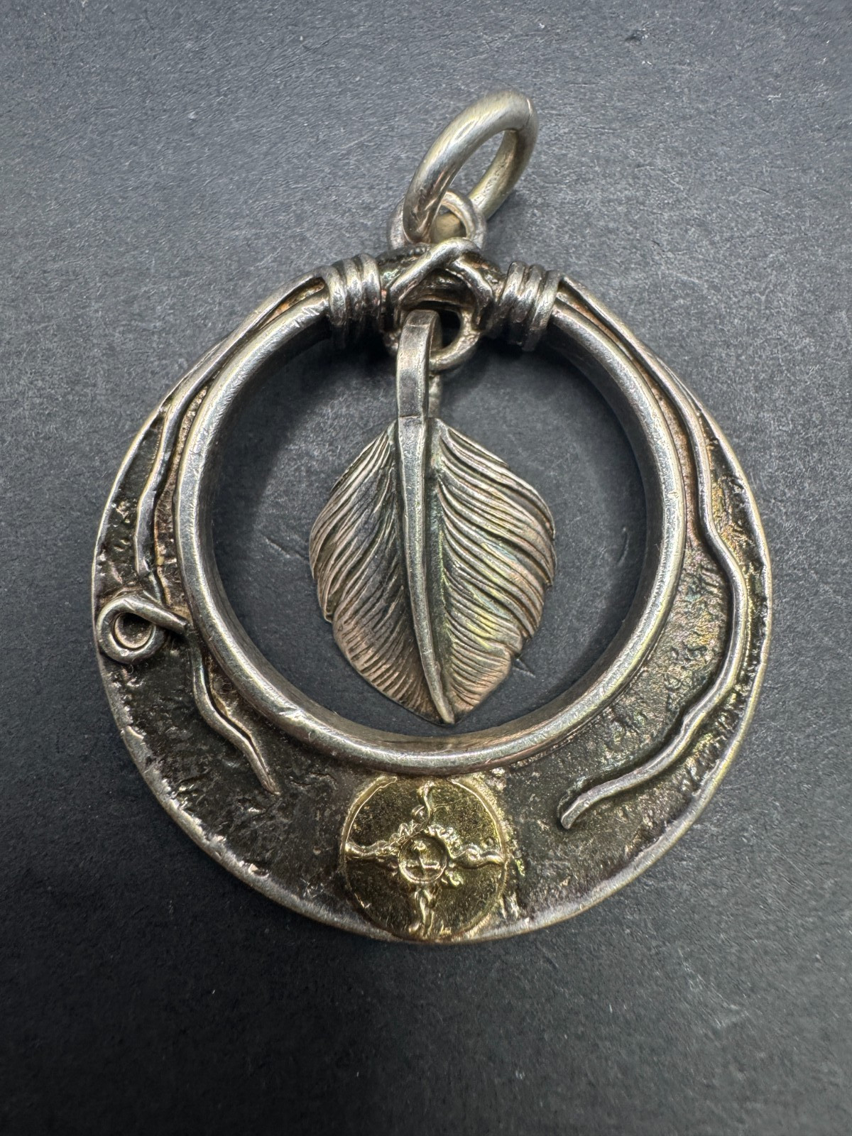 First Arrow s Silver/18k Gold Japan Pendant Native Style