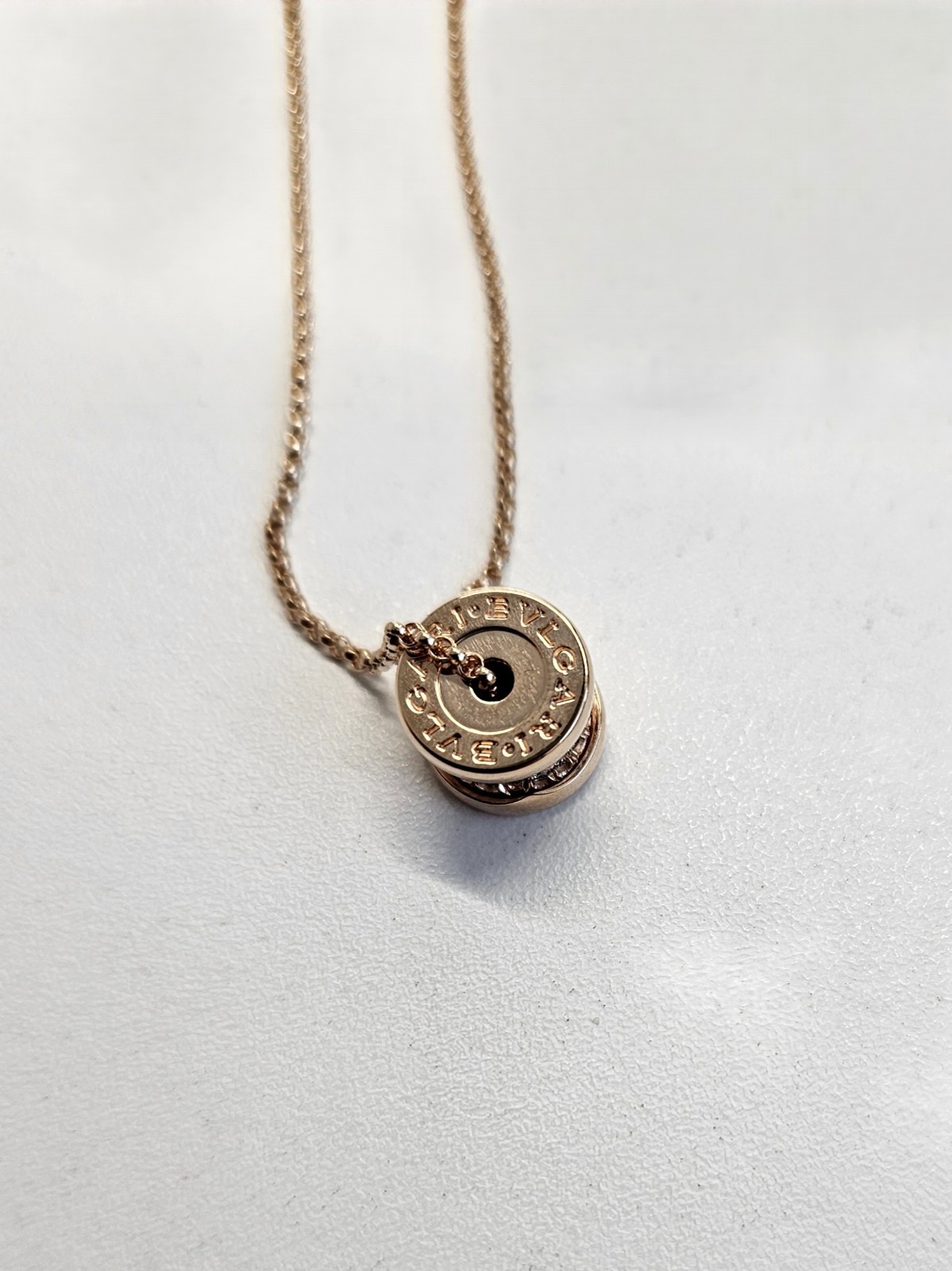 Bvlgari B.zero1 18KT Necklace With Gold Pendant Set With Pavé Diamonds