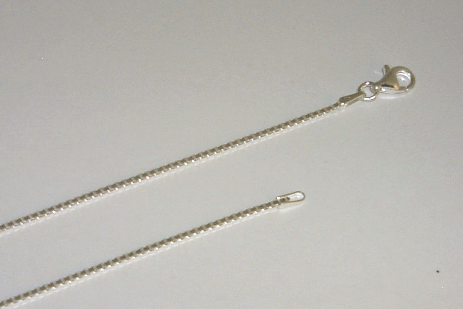 Box Chain 024 Diamond Cut 1.2mm Sterling Silver .925 Italy Lobster Claw 14″-24″