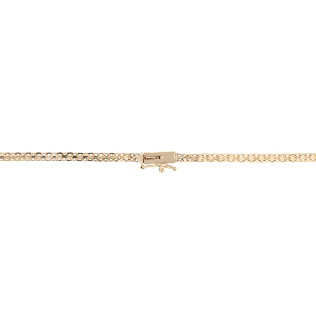 .42ctw Round Diamond Prong-Set Chevron 16.5″ Necklace 14k Yellow Gold 6.42 Grams