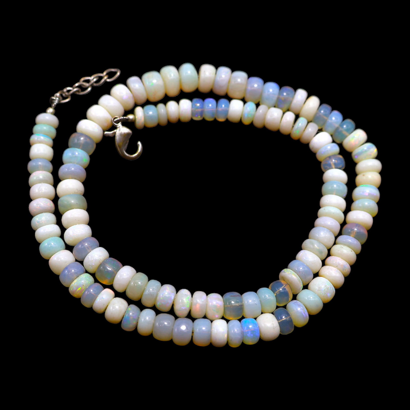 Smooth 5X8 MM Fire Opal Beaded Not Applicable Rondelle Boho Artisan New Necklace