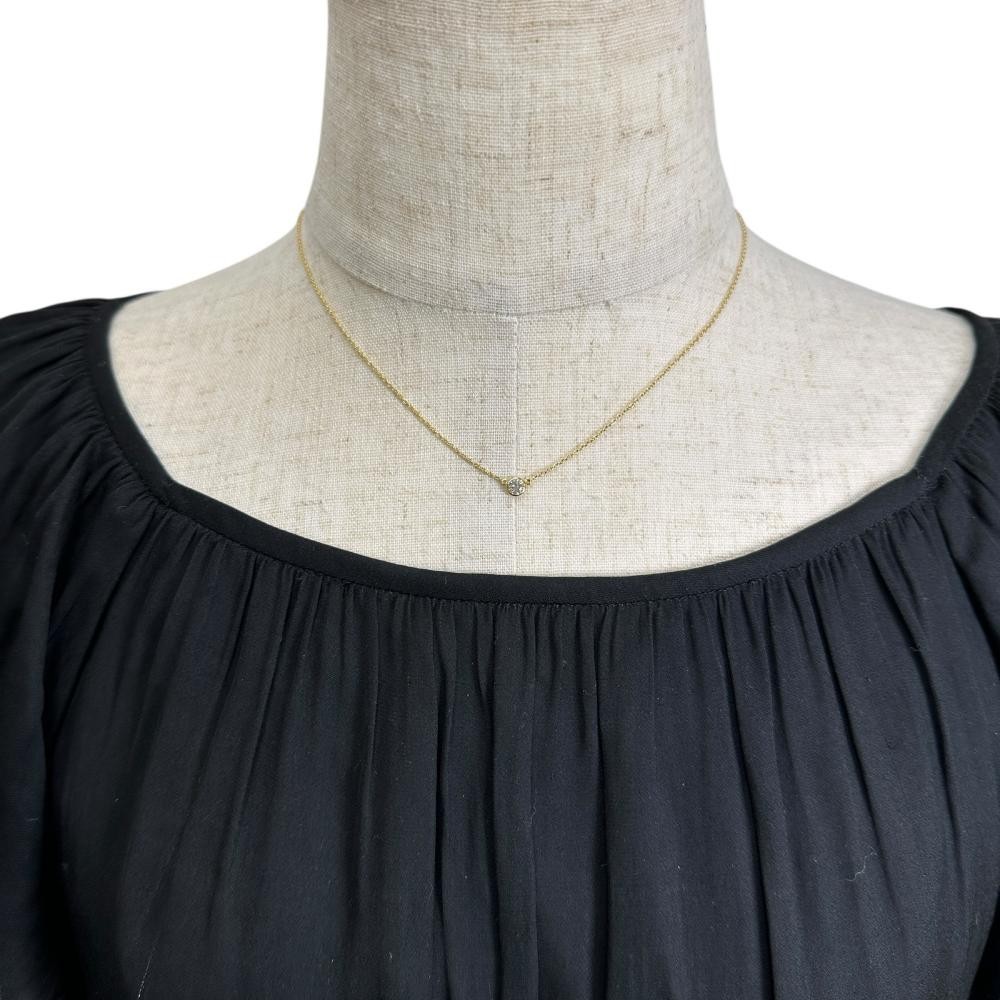 TIFFANY&Co. By the yard diamond Estimated 0.17ct Necklace K18YG yellow gold…