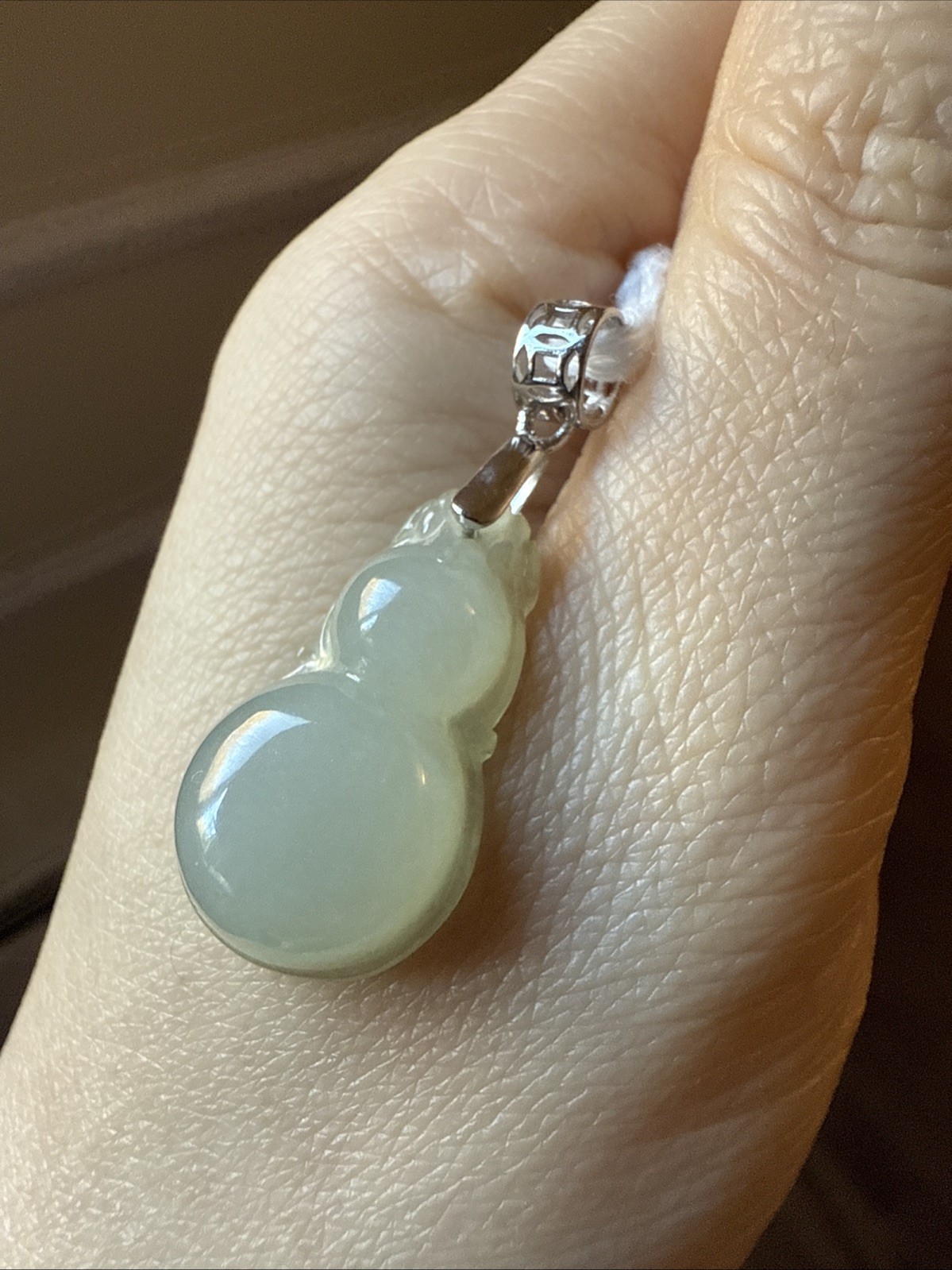 翡翠A貨 untreated Burma Myanmar Grade A Jadeite 老坑好料子可爱葫芦 Certified S925 Real S925