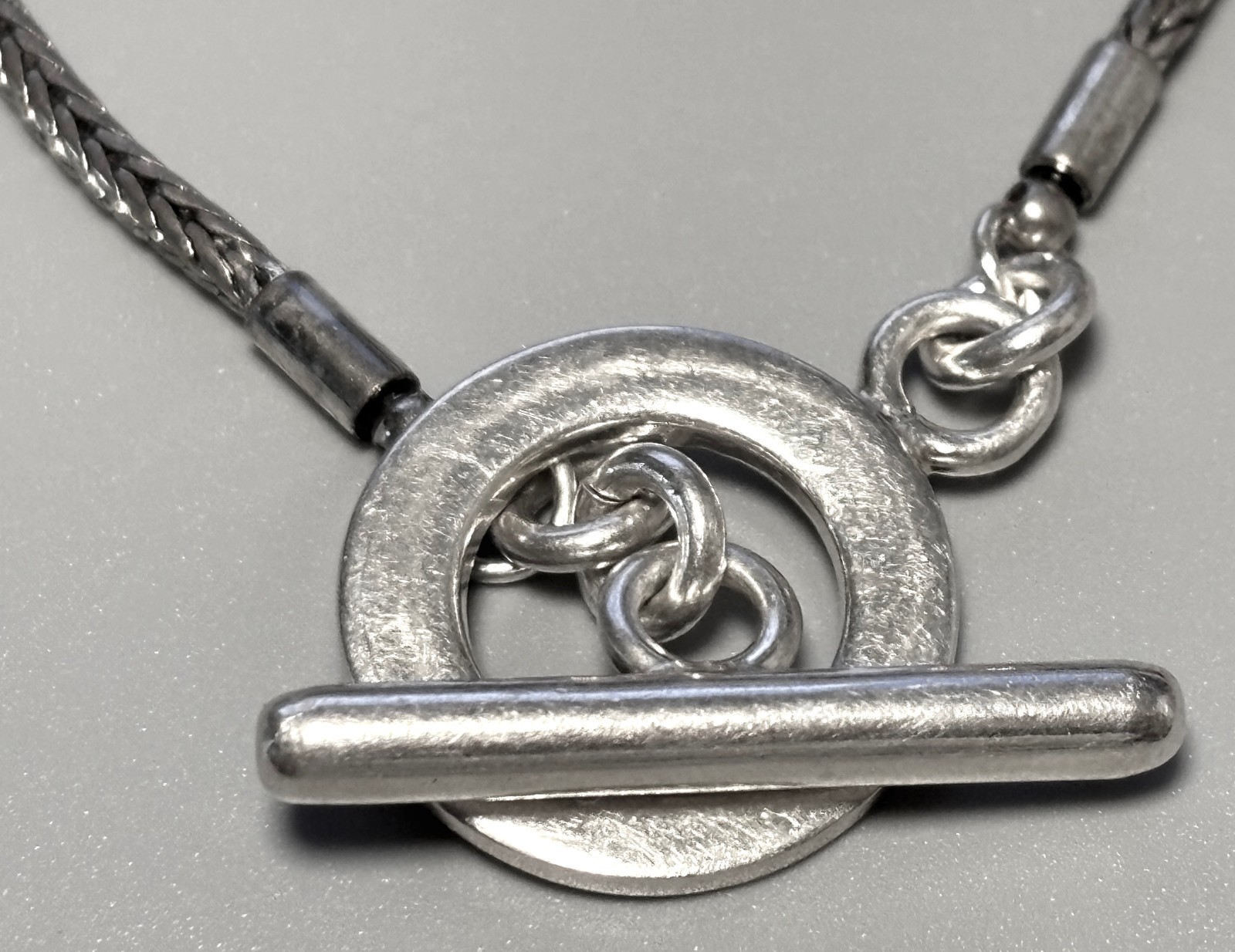 925 Sterling Silver ROPE CHAIN Toggle Closure Necklace 17in – 19g