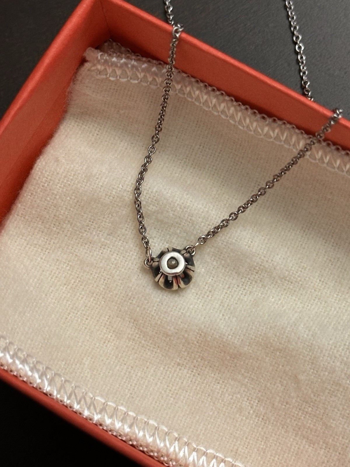 James Avery Cherished Birthstone Necklace April White Sapphire, 16 inch