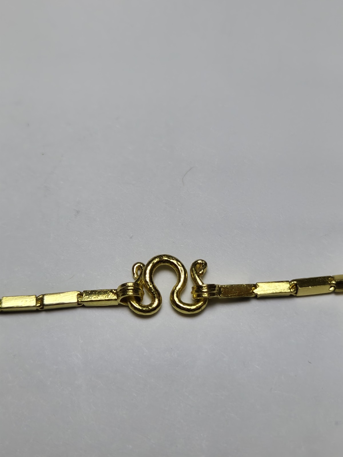 24k Yellow Gold Bar Link Chain Necklace 20.5″ 1.4mm