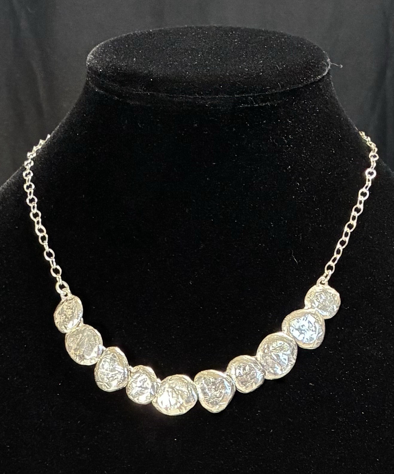 Silpada Sterling Silver Still Shining Hammered Disc 18″ Necklace 925