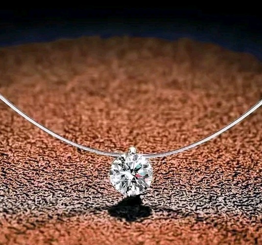 Unique 1ct Moissanite Pendant With 925 Sterling Silver Chain