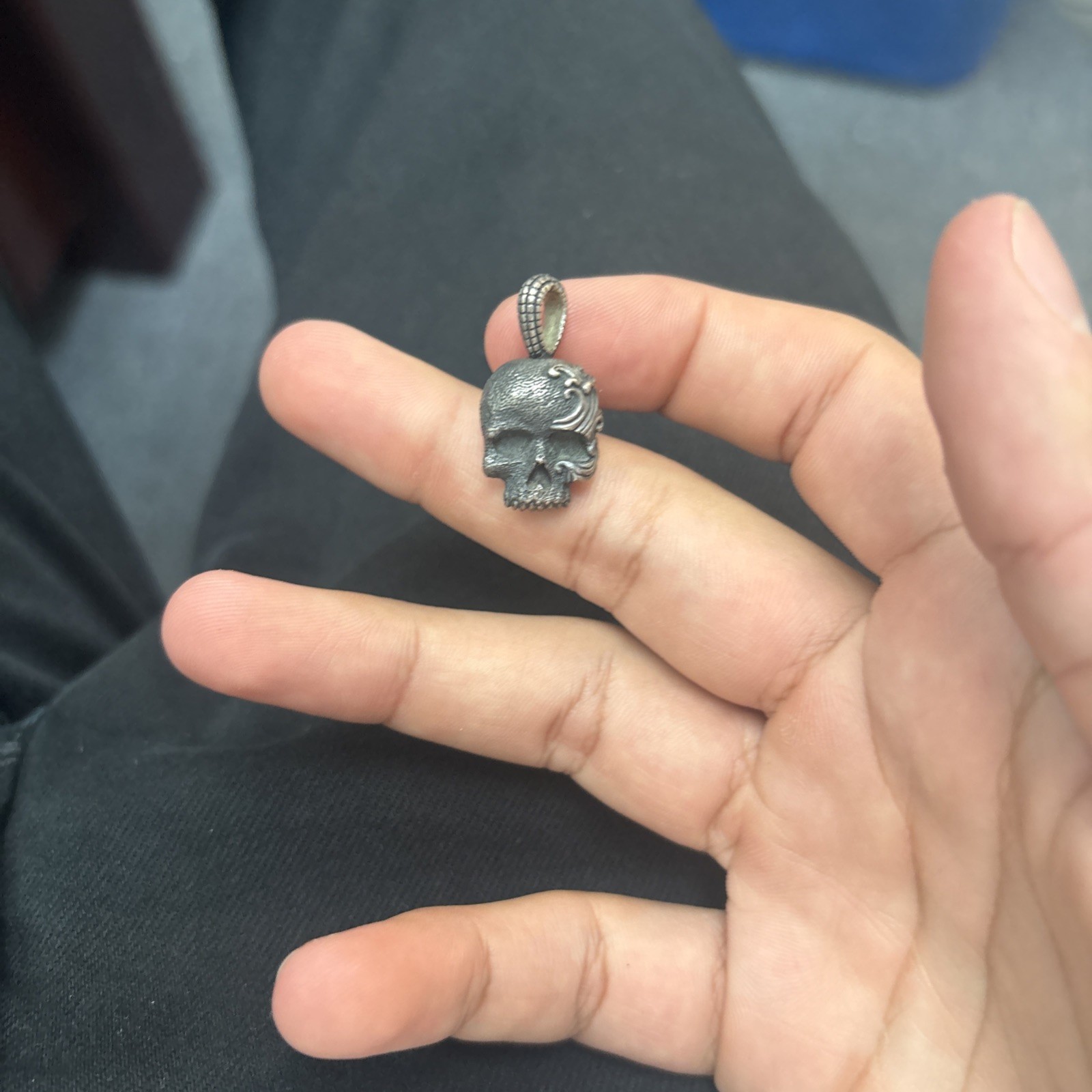 David Yurman Skull Pendant As Is 925 Sterling