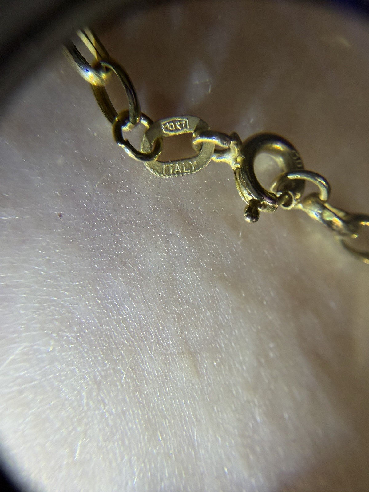 925 Italy Sterling Silver Gold Mom Heart Charm Bracelet 7” Mother’s Gift