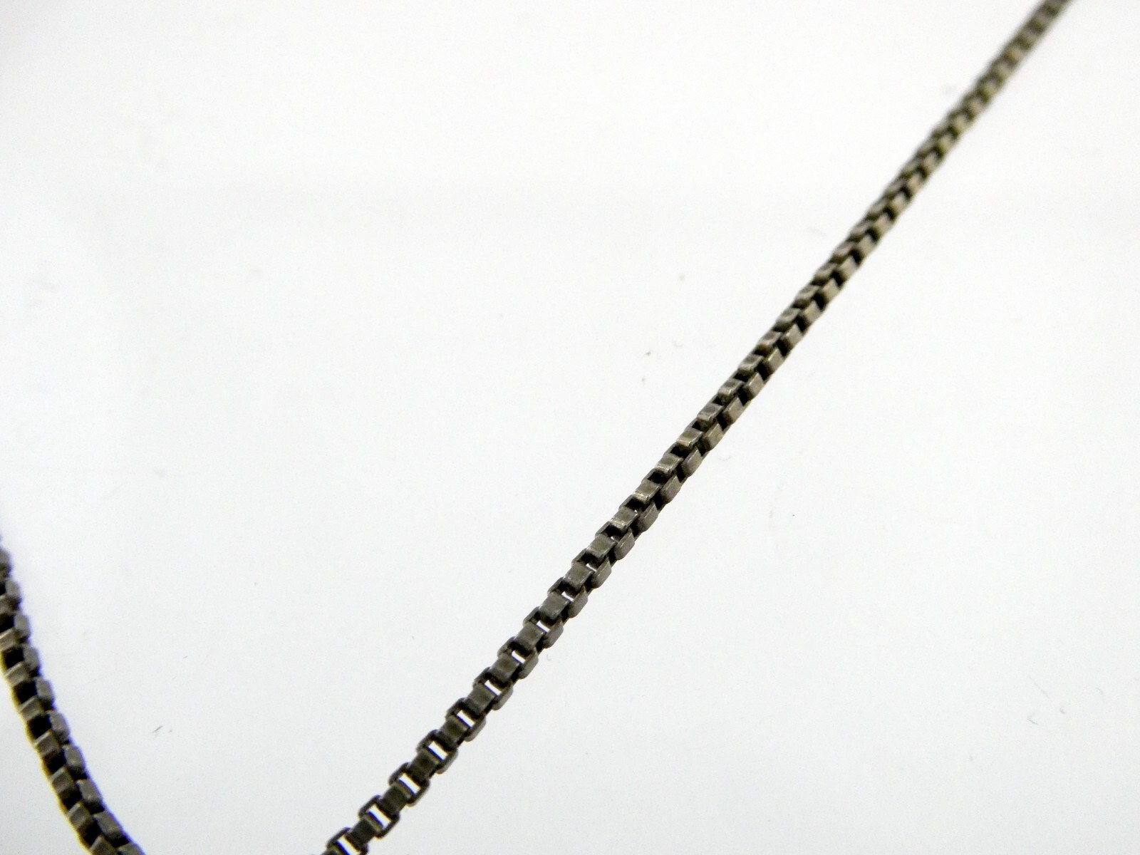 Italy Sterling Silver Box Chain Necklace 925 5.4g 24.5 Inch Length 1.26mm Thick
