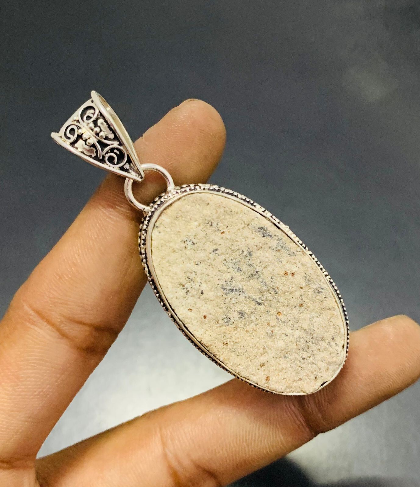 German Dendrite Gemstone 925 Sterling Silver Handmade Pendant Jewelry Gift For
