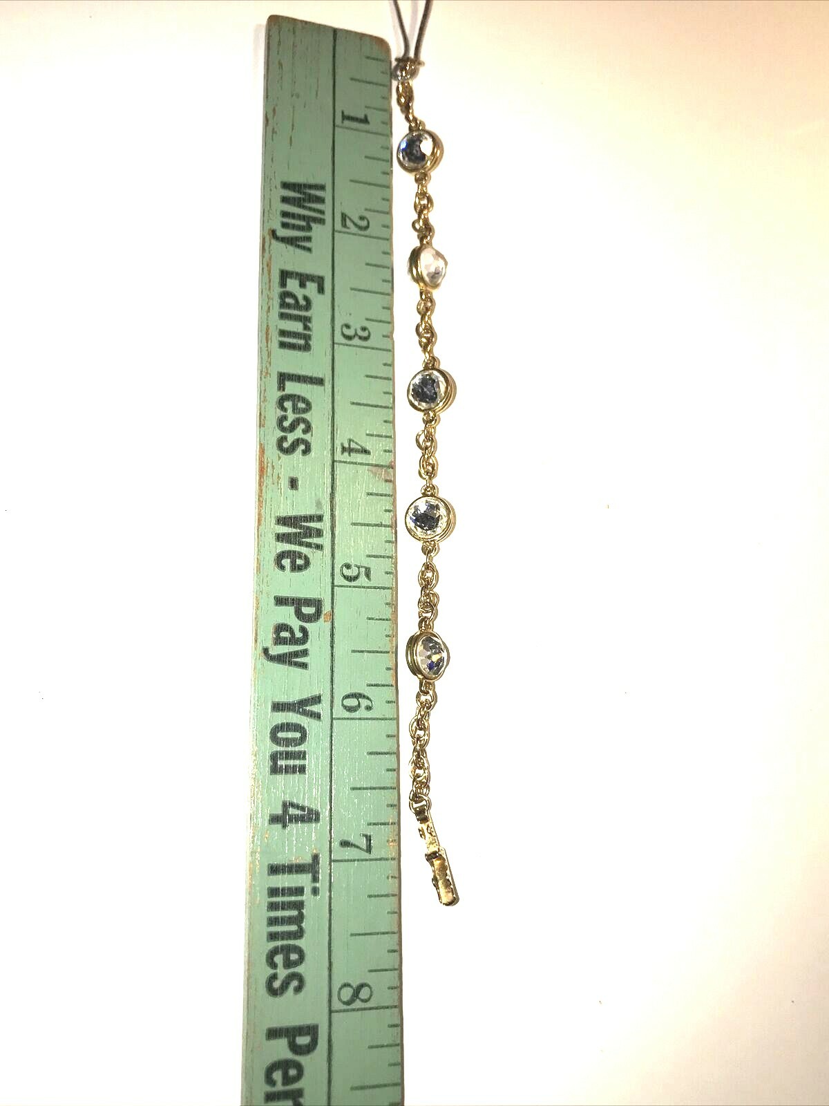 SWAROVSKI Gold Tone Austrian Crystals Tennis Bracelet 7″ New with Tag Signed