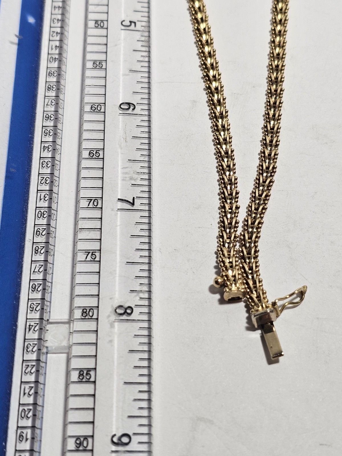 VINTACE 14KT Y/G 14KT DIAMOND V NECKLACE W 17 3PT DIAMONDS 16″ – 24 GRAMS