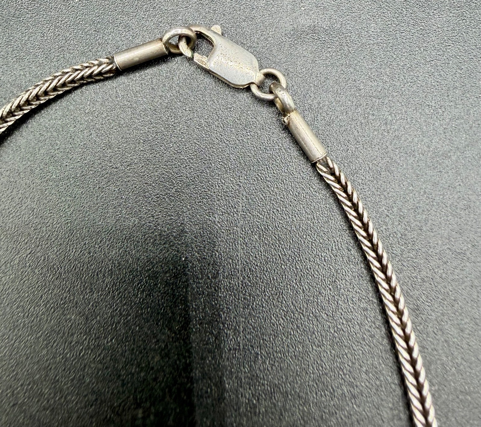 Sterling Silver 925 16” Wheat Spiga Chain Necklace – 12.1g
