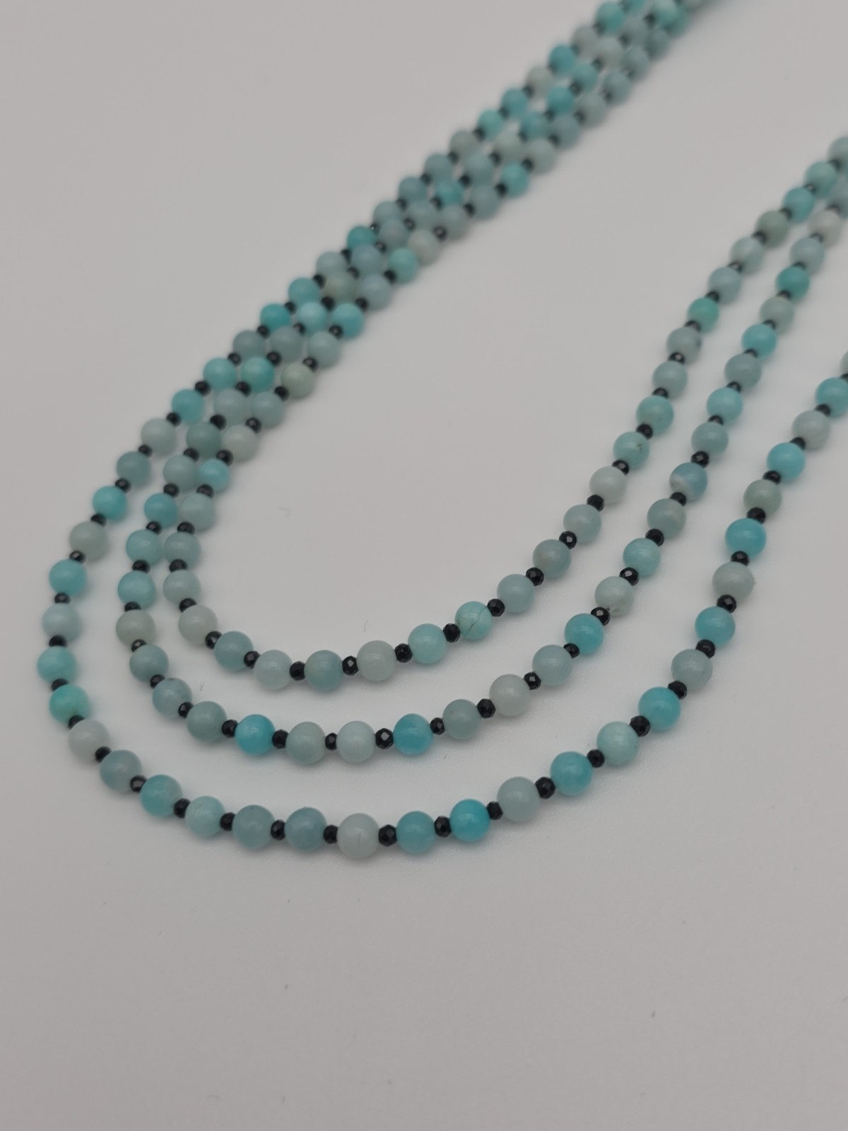 Jay King, DTR mine finds, 3 strand Amazonite necklace 925 Sterling