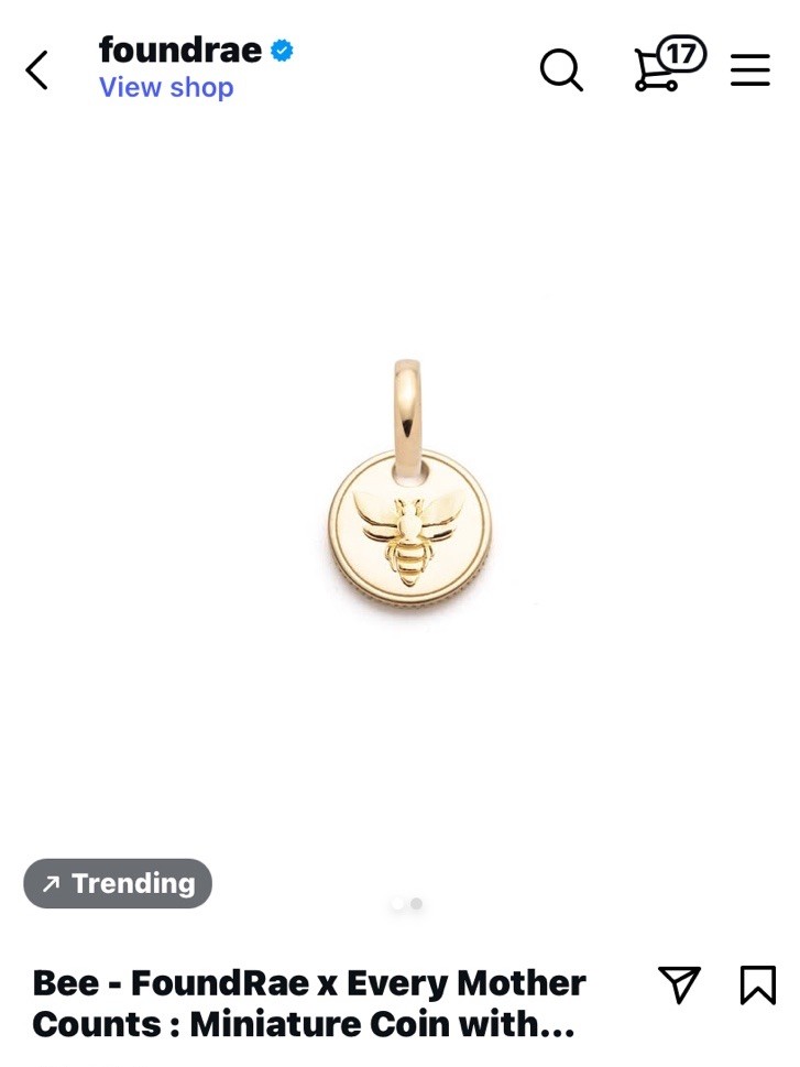Bee – FoundRae X Every Mother CountsMiniature Coin with Annex Link