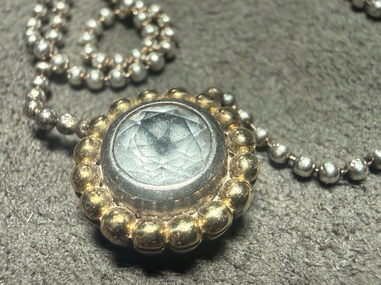 Lagos Caviar Ball Pendant Necklace Sterling Silver 925 18k Gold Chain 18”