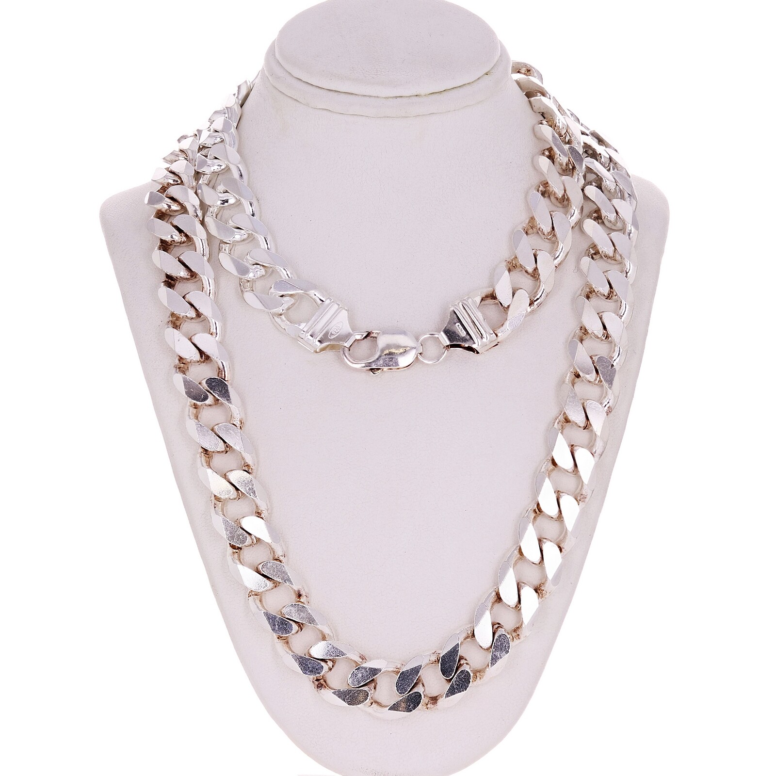 925 Sterling Silver Solid Cuban Link Chain Necklace 13mm 30″ 211.3grams