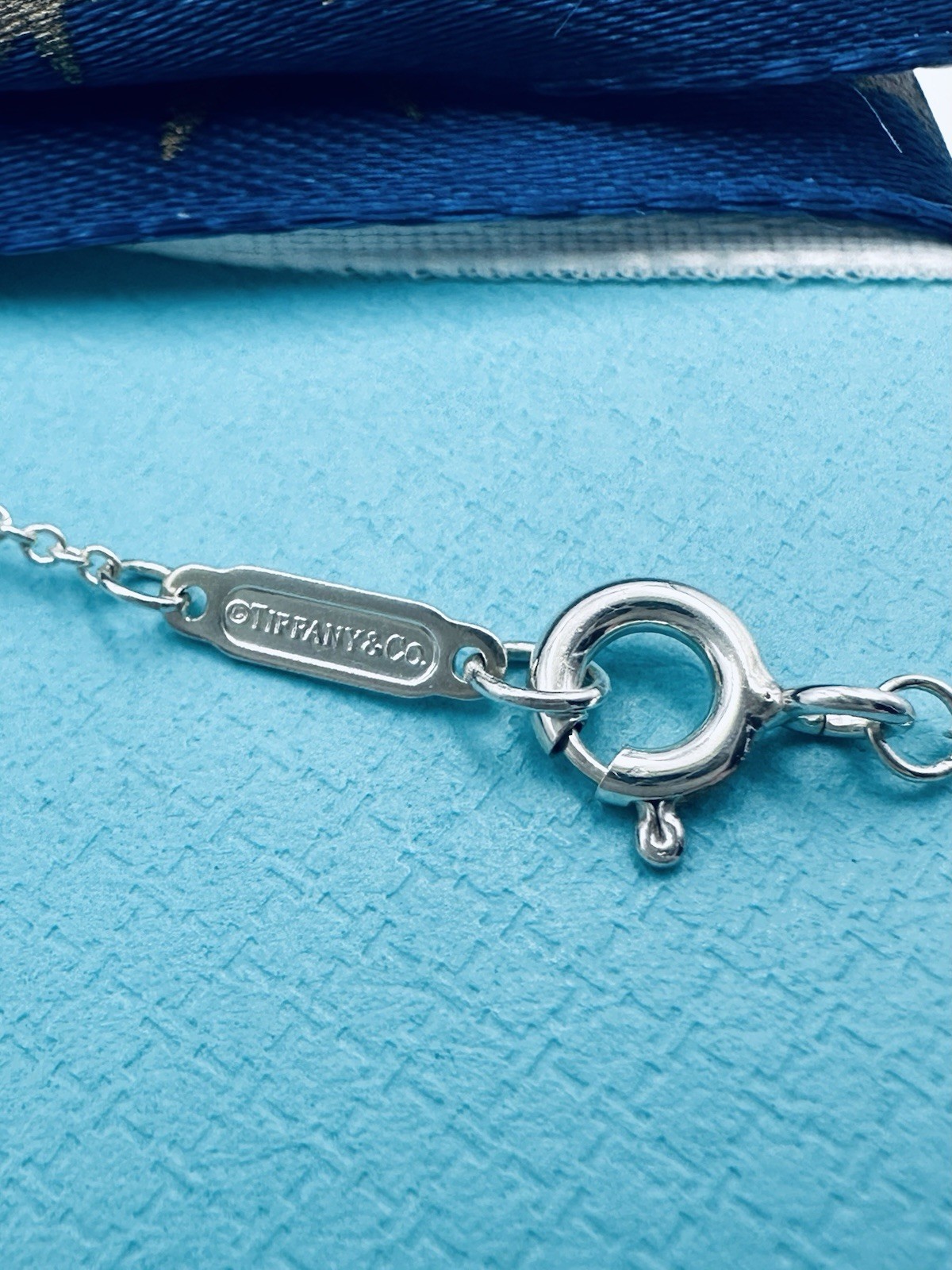 Tiffany & Co. Retired Notes Letter J Disc Charm Necklace 16” in Silver w Pouch