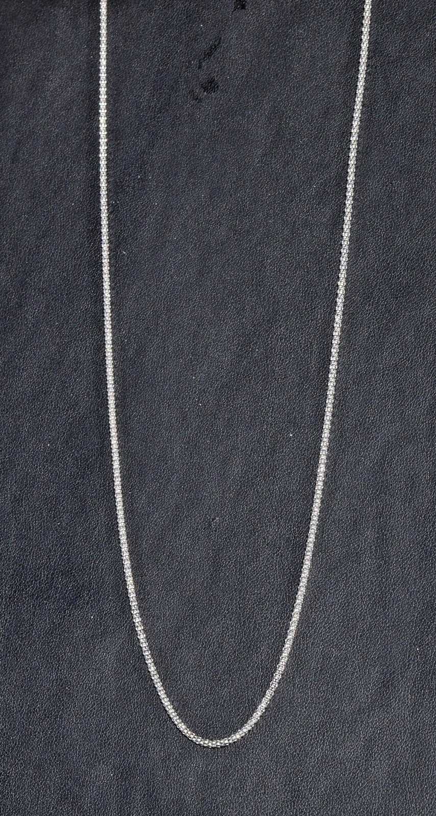 Adjustable Popcorn Plated Platuna Over 925 Sterling Silver 1.7mm Chain Lobster