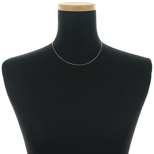 Auth Mikimoto Chain Necklace Cable 40cm 14K 585 Yellow Gold