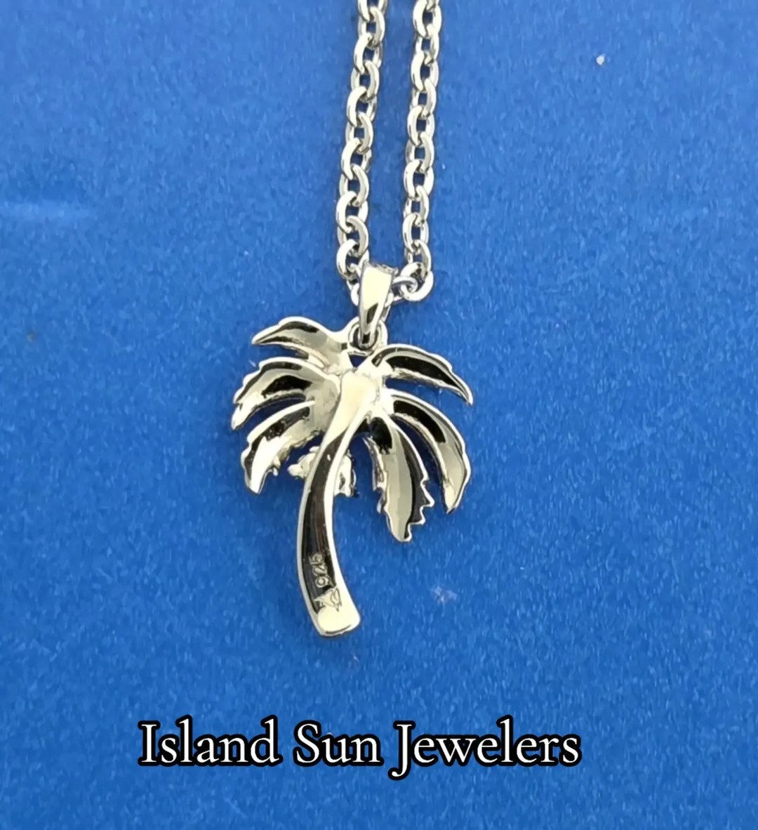 Alamea Palm Tree Pendant, Sterling Silver