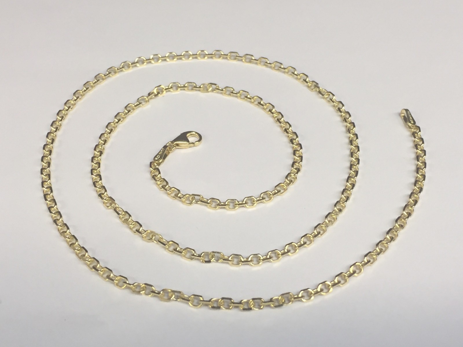 14k Yellow Gold 16″ Solid Cable Link Pendant Chain/Necklace 1.7 mm 3.4 Grams